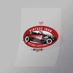 DCCD0166 Vintage Iron Hotrod Customs Direct To Film Transfer Mock Up