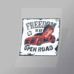 DCCD0180 Freedom Is An Open Road Direct To Film Transfer Mock Up