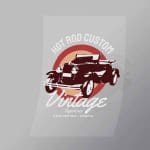 DCCD0189 Hot Rod Custom Vintage Direct To Film Transfer Mock Up