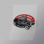 DCCD0194 Vintage Iron Hotrod Customs Direct To Film Transfer Mock Up