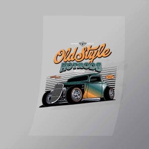 DCCD0198 Old Style Hotrods Direct To Film Transfer Mock Up