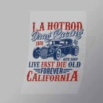 DCCD0205 LA Hotrod Drag Racing Direct To Film Transfer Mock Up