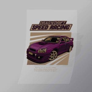 DCCD0222 Drag N Drift Speed Racing Direct To Film Transfer Mock Up