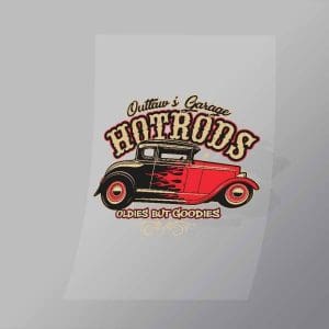 DCCD0224 Outlaw and Garage Hotrods Direct To Film Transfer Mock Up