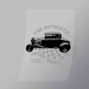 DCCD0232 The Authentic Vintage Garage Direct To Film Transfer Mock Up