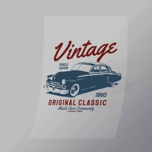 DCCD0285 Vintage Original Classic Direct To Film Transfer Mock Up