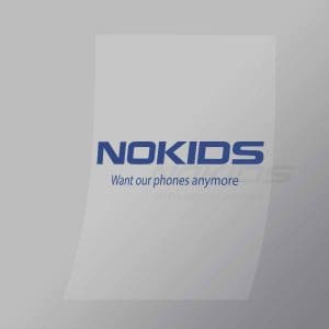 DCCF0064 No Kids Buy Our Phones Brand Spoof Direct To Film Transfer Mock Up