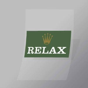 DCCF0072 Relax Brand Spoof Direct To Film Transfer Mock Up