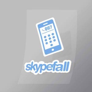 DCCF0078 Skypefall Brand Spoof Direct To Film Transfer Mock Up