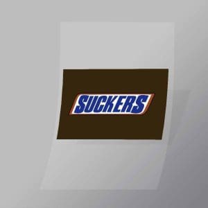 DCCF0080 Suckers Brand Spoof Direct To Film Transfer Mock Up