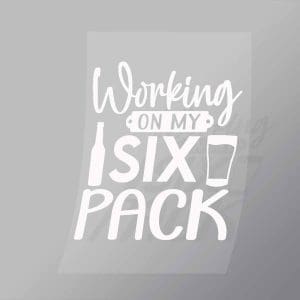 DCDB0065 Working On My Six Pack White Direct To Film Transfer Mock Up