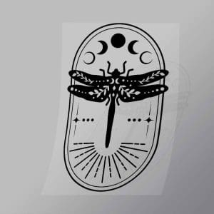 DCGD0020 Dragonfly Illustration Direct To Film Transfer Mock Up