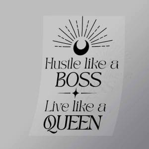 DCGD0026 Hustle Like A Boss Direct To Film Transfer Mock Up