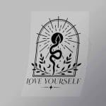 DCGD0031 Love Yourself Direct To Film Transfer Mock Up