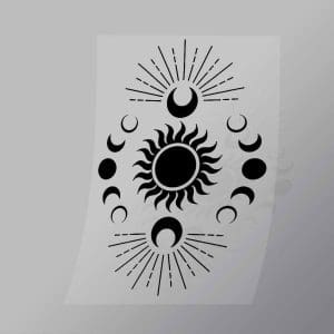 DCGD0043 Sun And Moon Illustration Direct To Film Transfer Mock Up