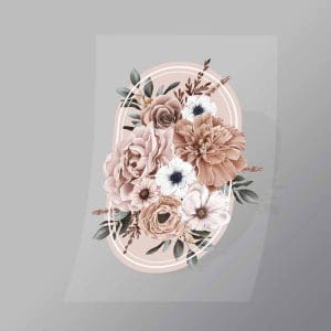 DCGF0004 Boho Floral Bouquet Direct To Film Transfer Mock Up