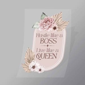 DCGF0012 Hustle Like A Boss Direct To Film Transfer Mock Up