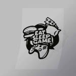 DCGG0008 Eat Slepp Game Repeat 3 Direct To Film Transfer Mock Up
