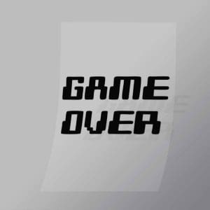 DCGG0009 Game Over Direct To Film Transfer Mock Up