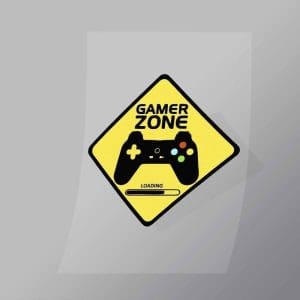 DCGG0013 Gamer Zone Sign Direct To Film Transfer Mock Up