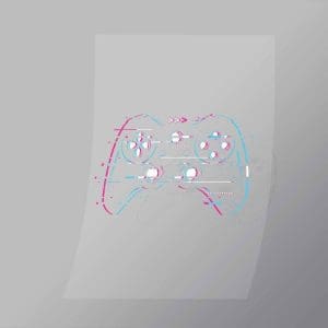 DCGG0017 Neon Gaming Controller Direct To Film Transfer Mock Up