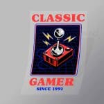 DCGG0032 Classic Gamer Since 1991 Direct To Film Transfer Mock Up