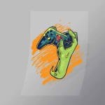 DCGG0038 Zombie Controller Scribble Direct To Film Transfer Mock Up