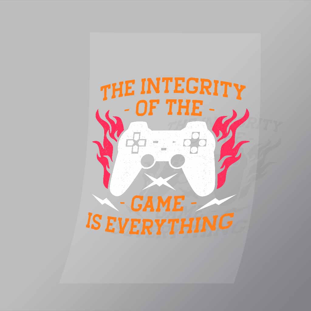 DCGG0088 The Integrity Of The Game Is Everything Direct To Film Transfer Mock Up