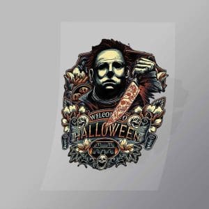DCHM0004 Welcome To Halloween Jason Direct To Film Transfer Mock Up