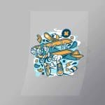 DCLC0002 Aeroplane Direct To Film Transfer Mock Up