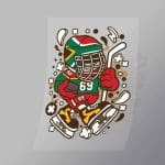 DCLC0004 African Hockey Kid Direct To Film Transfer Mock Up