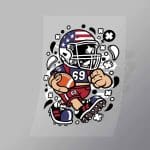 DCLC0007 American Football Kid Direct To Film Transfer Mock Up