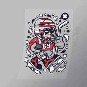 DCLC0008 American Hockey Kid Direct To Film Transfer Mock Up