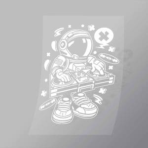 DCLC0024 Astronaut Disk Jockey Direct To Film Transfer Mock Up