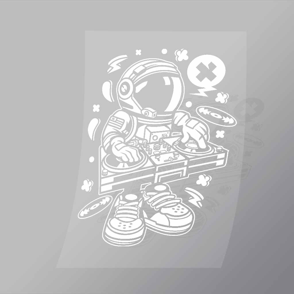 DCLC0024 Astronaut Disk Jockey Direct To Film Transfer Mock Up