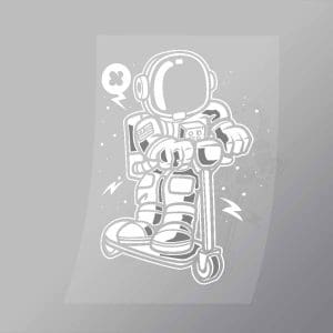 DCLC0030 Astronaut Riding Scooter Direct To Film Transfer Mock Up