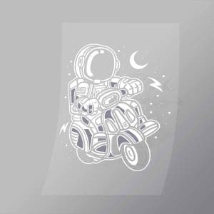 DCLC0031 Astronaut Scooter Direct To Film Transfer Mock Up