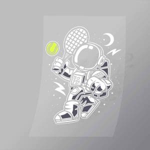 DCLC0035 Astronaut Tennis Direct To Film Transfer Mock Up