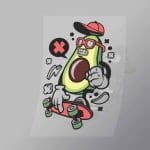 DCLC0036 Avocado Skater Direct To Film Transfer Mock Up