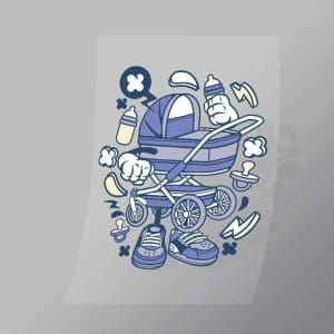 DCLC0037 Baby Stroller Direct To Film Transfer Mock Up