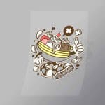 DCLC0044 Banana Split Direct To Film Transfer Mock Up