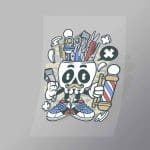 DCLC0052 Barber Skull Direct To Film Transfer Mock Up