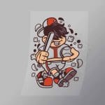DCLC0054 Baseball Kid Direct To Film Transfer Mock Up