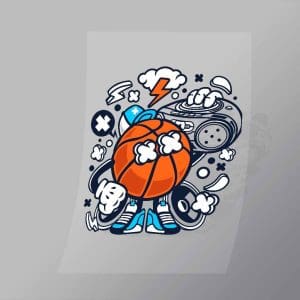 DCLC0056 Basketball Boombox Beat Direct To Film Transfer Mock Up