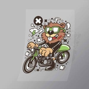 DCLC0070 Beaver Racer Direct To Film Transfer Mock Up