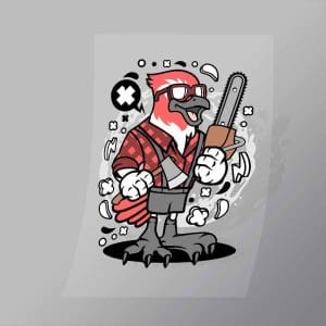 DCLC0081 Bird Lumberjack Direct To Film Transfer Mock Up