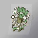 DCLC0109 Cactus Skater Direct To Film Transfer Mock Up