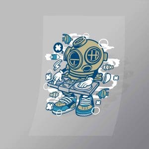 DCLC0210 Diver DJ Direct To Film Transfer Mock Up