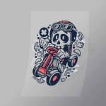 DCLC0288 Gokart Skull Direct To Film Transfer Mock Up