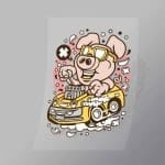 DCLC0420 Oink Hotrod Direct To Film Transfer Mock Up